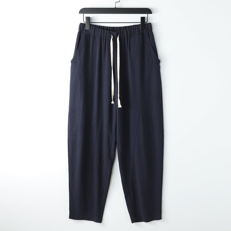 Linen Pants Straight Leg Pants Spring and Autumn Men's Straight Casual Loose Retro