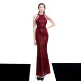 Sequin Evening Dress Fishtail Evening Gown
