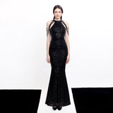 Sequin Evening Dress Fishtail Evening Gown
