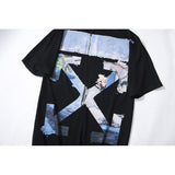 Off White T Shirt Arrow Short Sleeve Tshirt Plus Size Casual Fashionable Coat Top Owt Men's Clothing