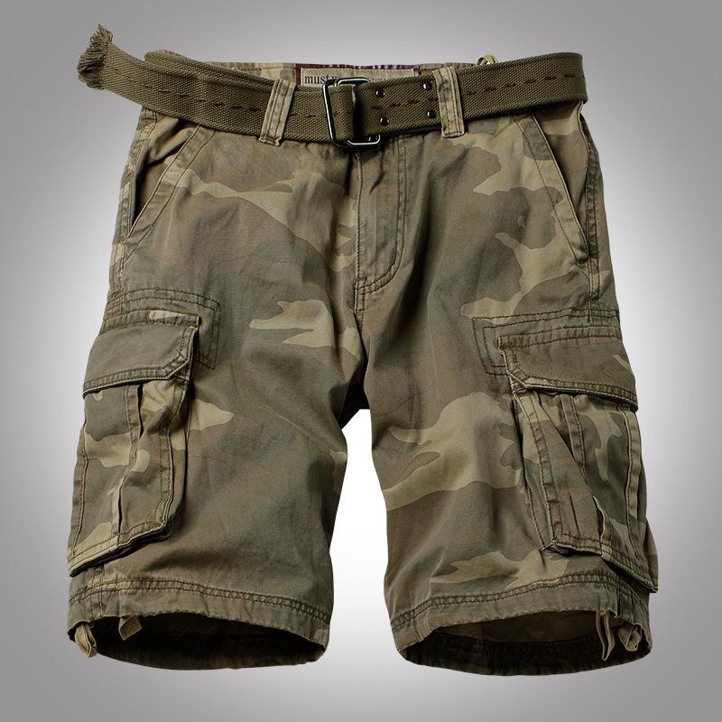 Tactics Style Men Short Overalls Men's Camouflage Pants Shorts Men's Casual Pants Loose Multi-Pocket