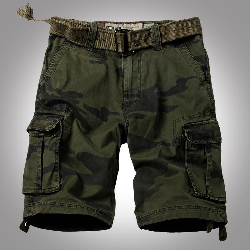Tactics Style Men Short Overalls Men's Camouflage Pants Shorts Men's Casual Pants Loose Multi-Pocket