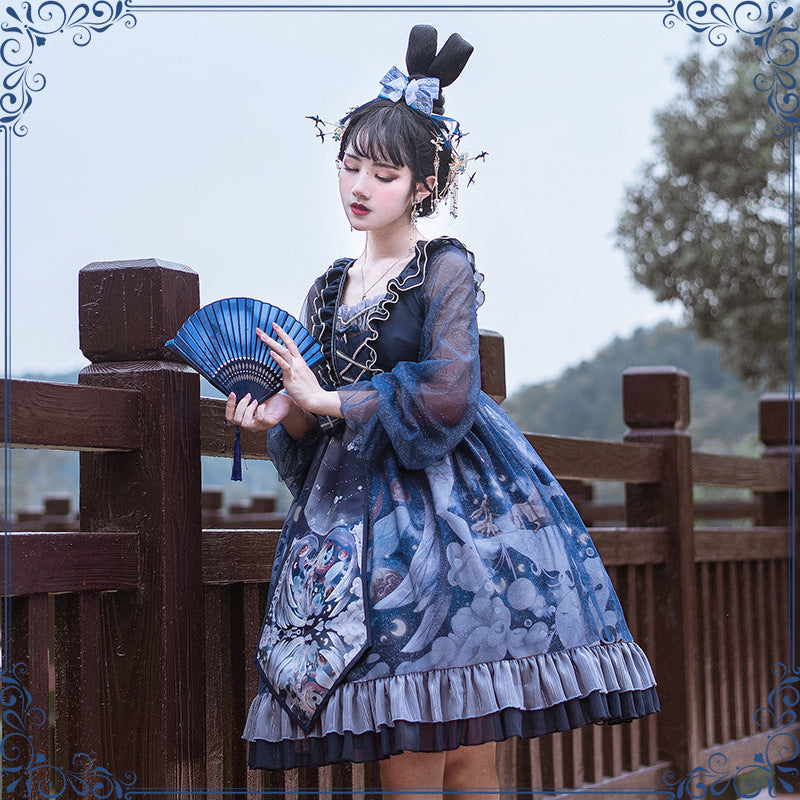 Gothic Lolita Harajuku Style Clothing Sakura Aciclovir Gel Lolita New Unicorn Op Lolita Dresses