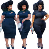 Women plus Size Midi Dresses Tight Bodycon Dress