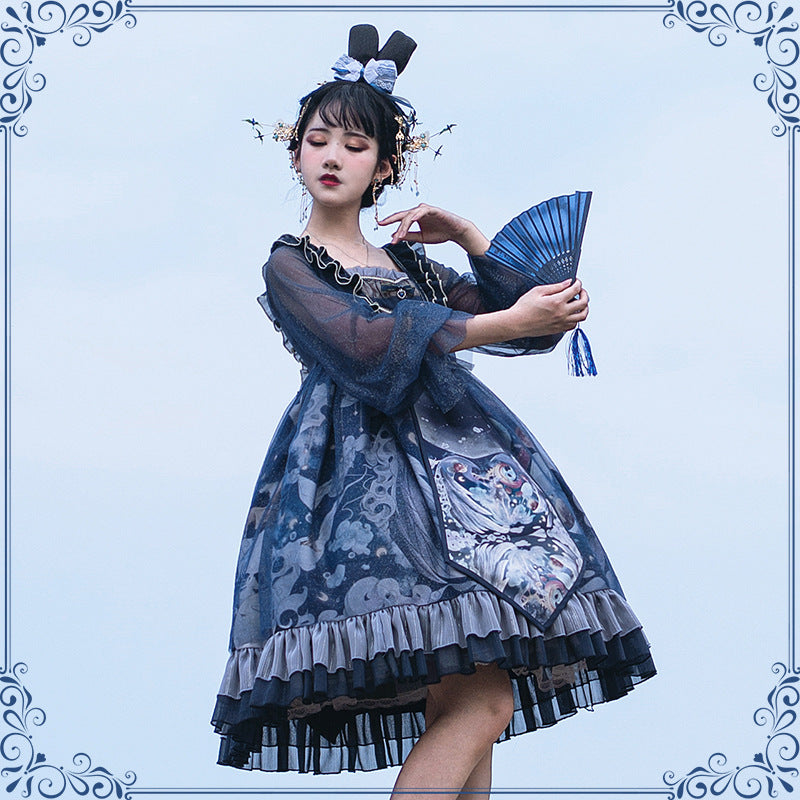 Gothic Lolita Harajuku Style Clothing Sakura Aciclovir Gel Lolita New Unicorn Op Lolita Dresses