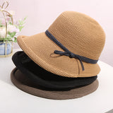 Straw Hat Beach Sun-Proof Sun Protection Hat Curling Sun Hat Bucket Hat