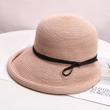 Straw Hat Beach Sun-Proof Sun Protection Hat Curling Sun Hat Bucket Hat