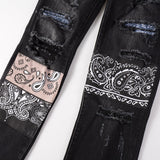 Amiri Jeans Casual Hip Hop Wash Splash-Ink Painted Slim Jeans Casual Fashionable 864