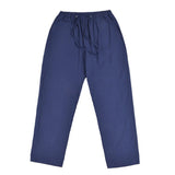 Linen Pants Straight Leg Pants Drawstring Lightweight Elastic Beach Pants Men's Casual Trousers with Pockets Men's Linen Large Size Pocket Trousers