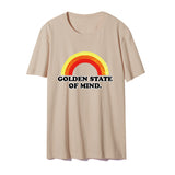 Beth Dutton Outfits Golden State of Mind Rainbow Printing Pattern Cotton Short Sleeve T-shirt