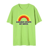 Beth Dutton Outfits Golden State of Mind Rainbow Printing Pattern Cotton Short Sleeve T-shirt
