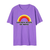 Beth Dutton Outfits Golden State of Mind Rainbow Printing Pattern Cotton Short Sleeve T-shirt