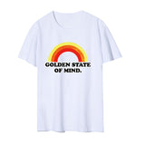 Beth Dutton Outfits Golden State of Mind Rainbow Printing Pattern Cotton Short Sleeve T-shirt