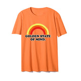 Beth Dutton Outfits Golden State of Mind Rainbow Printing Pattern Cotton Short Sleeve T-shirt