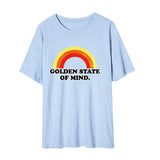 Beth Dutton Outfits Golden State of Mind Rainbow Printing Pattern Cotton Short Sleeve T-shirt