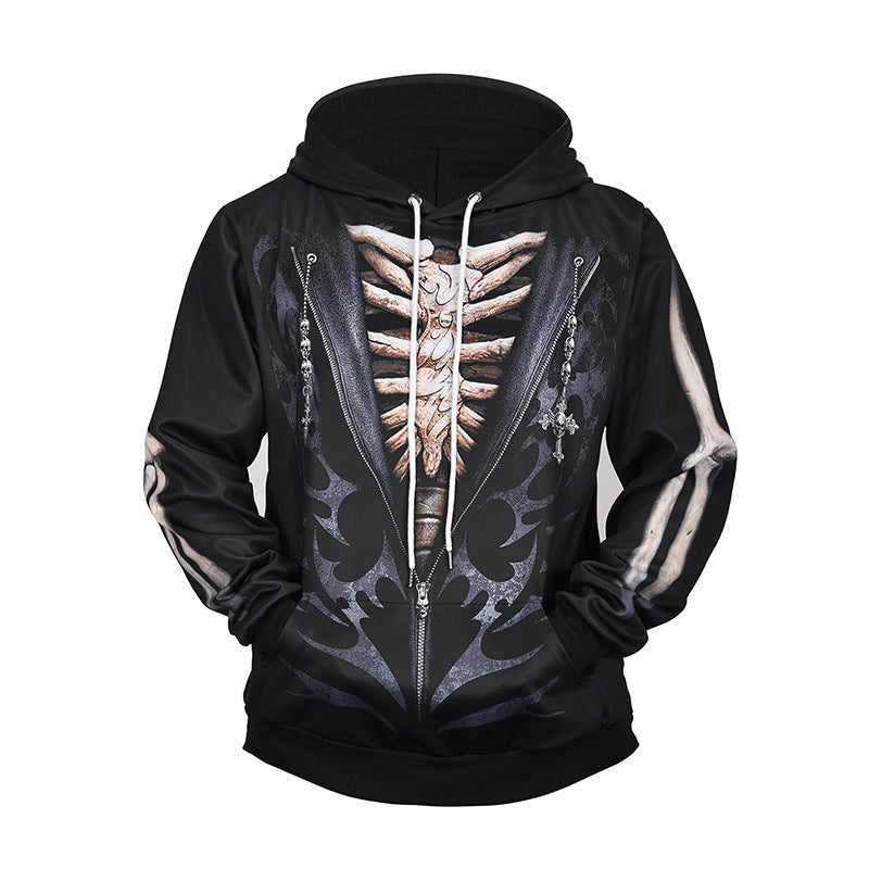 Skull Hoodie 3D Printed Casual Sports Men's and Women's Hoodies Pullover Sweater