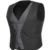 Men's Dress Vests Men's Vest Casual Jacket Business Waistcoat Autumn and Winter Temperament Lapel Men