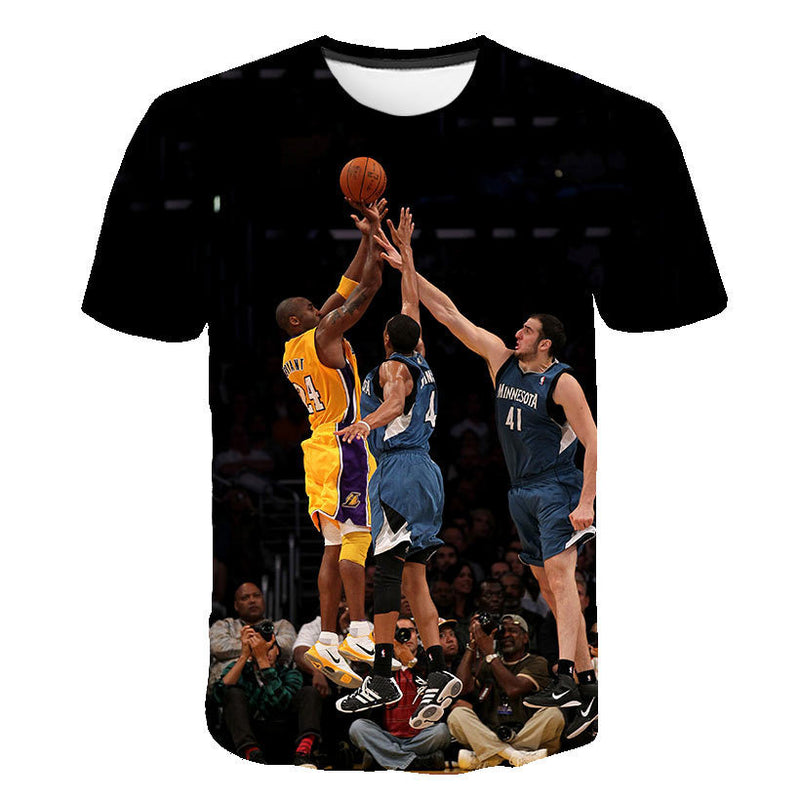 In Memory of Kobe T Shirt Printed 3DT T-shirt round Neck Short Sleeve