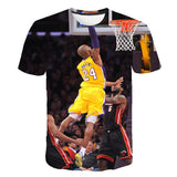 In Memory of Kobe T Shirt Printed 3DT T-shirt round Neck Short Sleeve