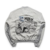 Rrr123 Sweatshirt Joint Name Fog Character Print Gray round-Collar Sweater for Men and Women