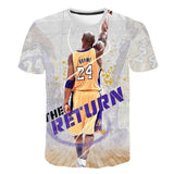 In Memory of Kobe T Shirt Summer Commemorative T-shirt Men's T-shirt