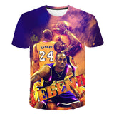 In Memory of Kobe T Shirt Printed 3DT T-shirt round Neck Short Sleeve