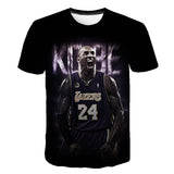 In Memory of Kobe T Shirt Printed 3DT T-shirt round Neck Short Sleeve