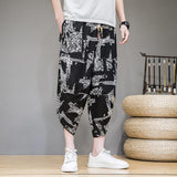 Linen Pants Straight Leg Pants Drawstring Lightweight Elastic Beach Pants Casual plus Size Loose Summer Beach