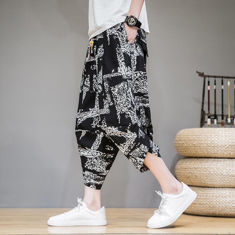 Linen Pants Straight Leg Pants Drawstring Lightweight Elastic Beach Pants Casual plus Size Loose Summer Beach