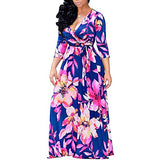 Black and White Dress V-neck Printed Large Swing Dress Long Skirt