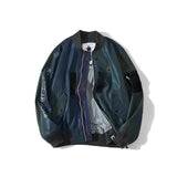 Shark Print Jacket Spring and Autumn Reflective Zipper Coat Men