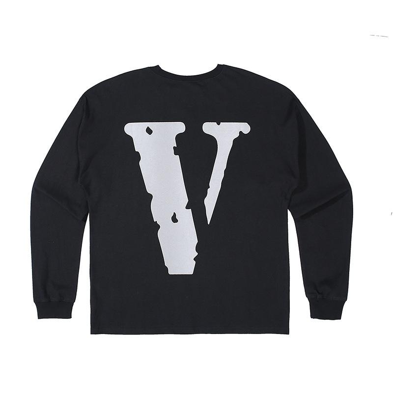 Vlone Sweatshirt Men's Friends 3M Reflective Teenagers Men's Long Sleeve Tshirt