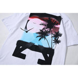 Off White T Shirt 3D Printing Men's ShortSleeved  Owt Tshirt  Casual Fashionable Retro
