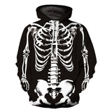 Skull Hoodie Skull 3D Digital Printing Loose Pullover Hoodie
