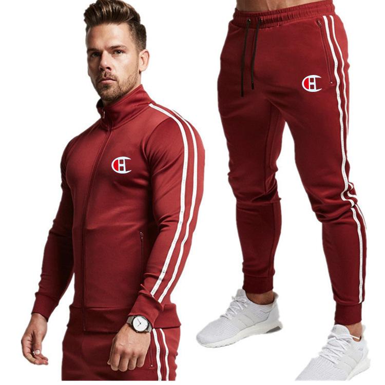 Men′s Athletic Tracksuit Sweat Suits for Men Outfits Sweater Fashion Spring and Autumn Sports and Leisure Suit Large Size