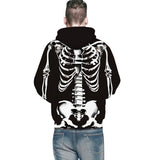 Skull Hoodie Skull 3D Digital Printing Loose Pullover Hoodie