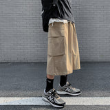 Summer Men Shorts Summer Loose Cropped Pants