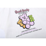 Men's T Shirt Summer Casual Tops Cartoon Bear Printed Short Sleeve T-shirt Men's Half Sleeve Street Fashion Loose Half Sleeve