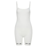Women's Spring Clothing Sling Embroidered Sports High Waist Short Jumpsuit