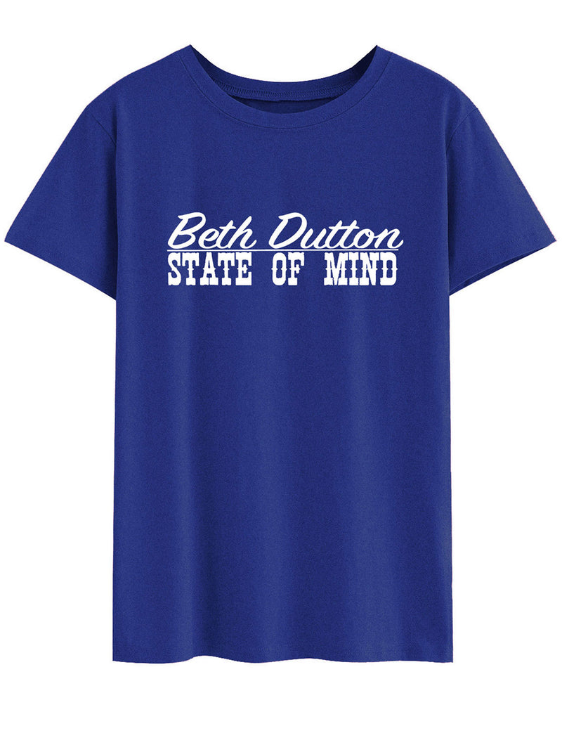 Beth Dutton Outfits Beth Dutton Summer T-shirt Letter Printed T-shirt