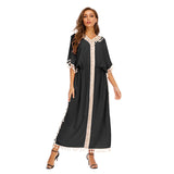 Women Plus Size Dresses Embroidered Tassel Loose Dress