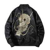 Varsity Jacket Dragon Embroidery Flight Suit Baseball Uniform