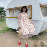 Strawberry Cottagecore Dress Summer Strap Casual Fashionable Sweet Dress