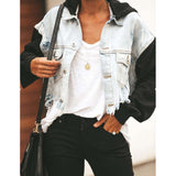 Beth Dutton Outfits Women's Cowboy Coat Ripped Tassel Patchwork Denim Jacket Jacket