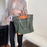 The Teacher Tote Large Capacity Fashion Handbag Letter Printing Mummy Bag Shoulder Crossbody