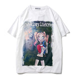 Charlie Luciano T Shirt Dark Fairy Tale Series Clown Girl Pure Cotton Loose Couple Outfit