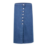 Women Plus Size Dresses Bodycon Split Denim Skirt