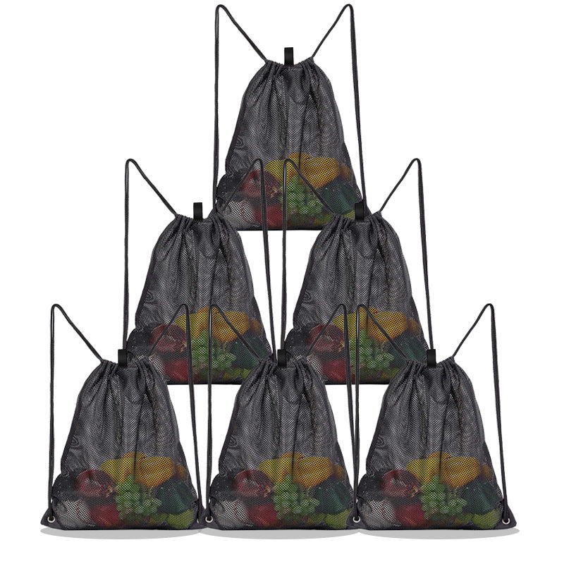 Drawstring Bag Storage Drawstring Black Mesh Bag Drawstring Bag Polyester