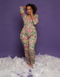 Women Plus Size Jumpsuits Printed Sexy Homewear Jumpsuit