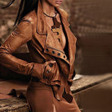 Beth Dutton Outfits Long Sleeve Short Splicing Coat